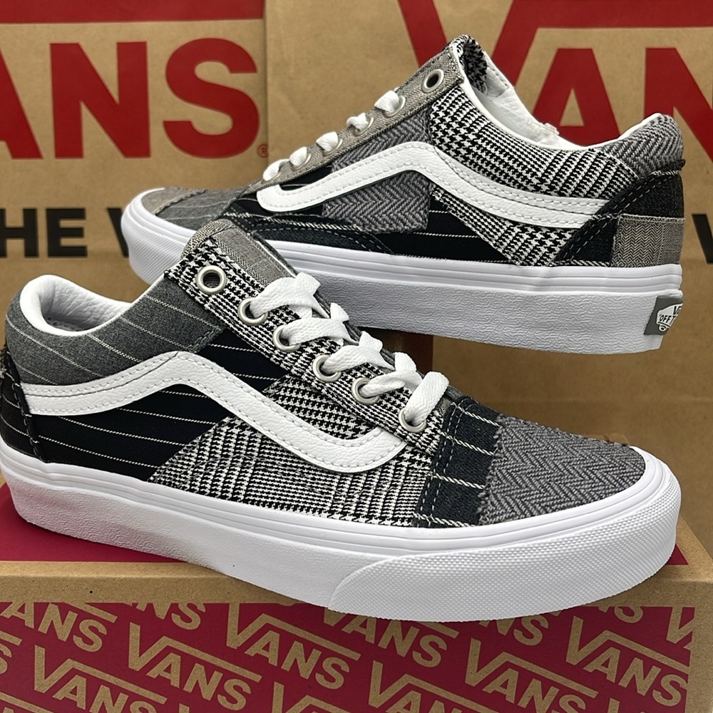Vans WMNS Black and Gray Sneakers Old Skool Patchwork 
Conference Call Suiting - Picture 9 of 16